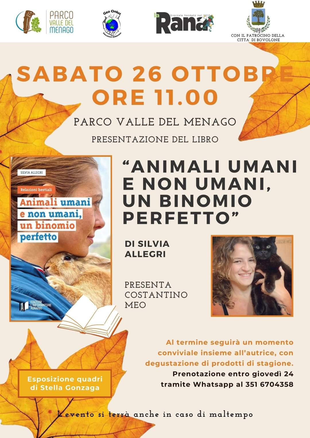 Presentazione del libro "Animali umani e non umani: un binomio perfetto" di Silvia Allegri